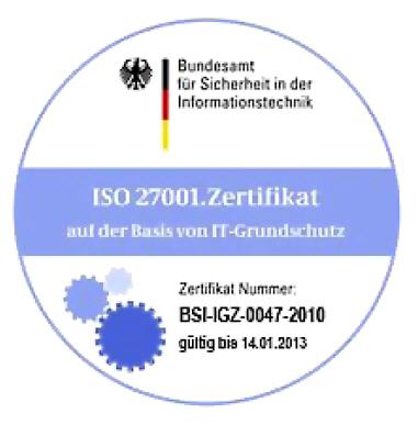 Zertifikat nach ISO 27001 ...